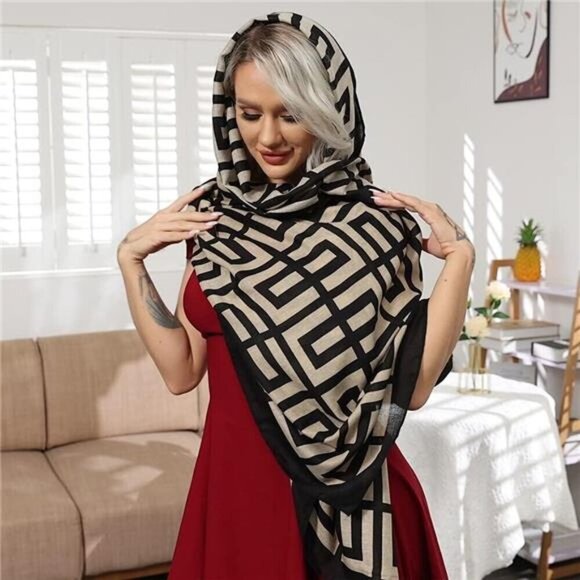 Women's Scarves Lady Light Soft Fashion Solid Scarf Wrap Shawl for All Season - Picture 2 of 7